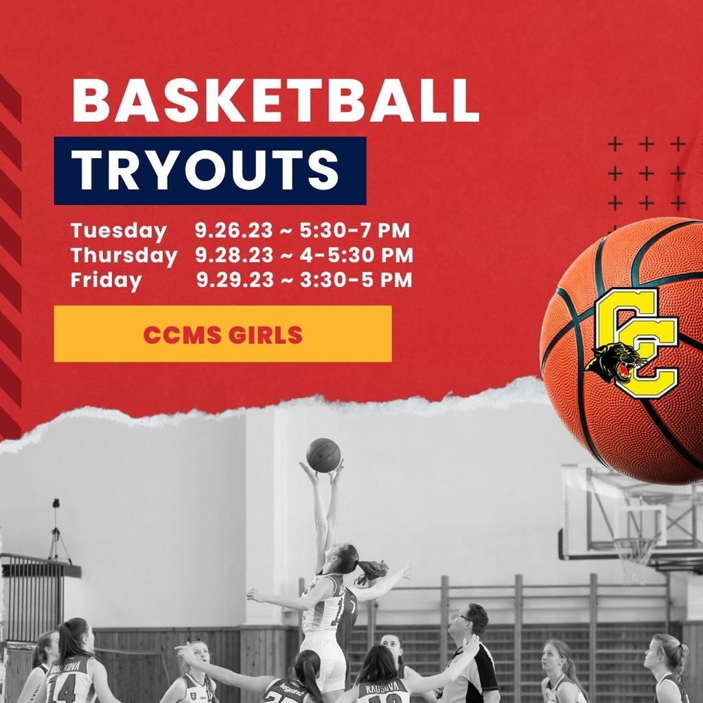 Basketball tryouts flyer